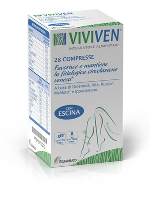 Viviven 28 Compresse - Integratore Alimentare per la fisiologica circolazione venosa